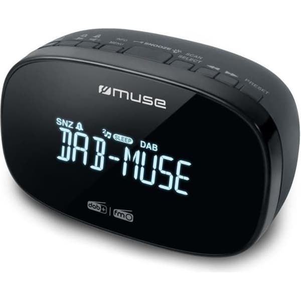 MUSE - DAB+ FM klockradio - M-150 CDB - Dubbelt larm - LCD-skärm - Svart