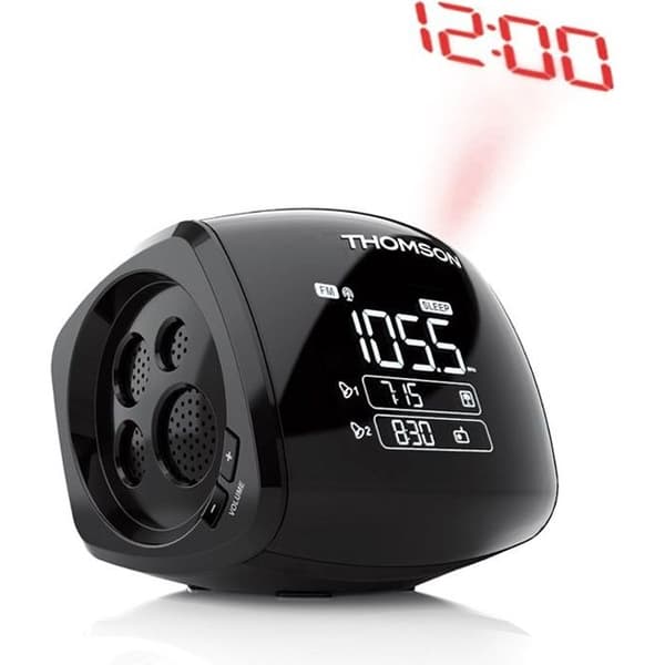 THOMSON CP280 Klockradio - Dubbelt larm - Svart