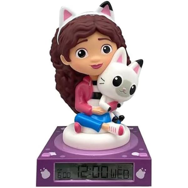 Väckarklocka - KIDS EUROSWAN - Gabby's Dollhouse - LED-nattlampa - Alarmfunktion - 3D-mönster