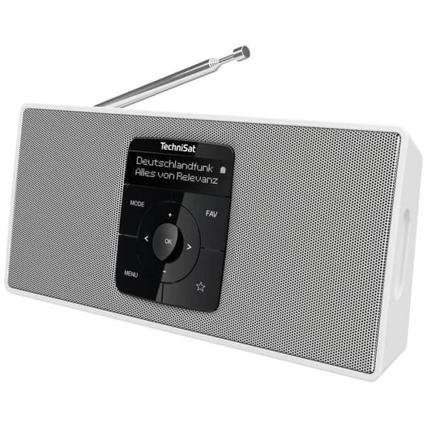 TechniSat DIGITRADIO 2 S Fickradio DAB+, FM Bluetooth, DAB+, FM-larmfunktion, uppladdningsbar vit