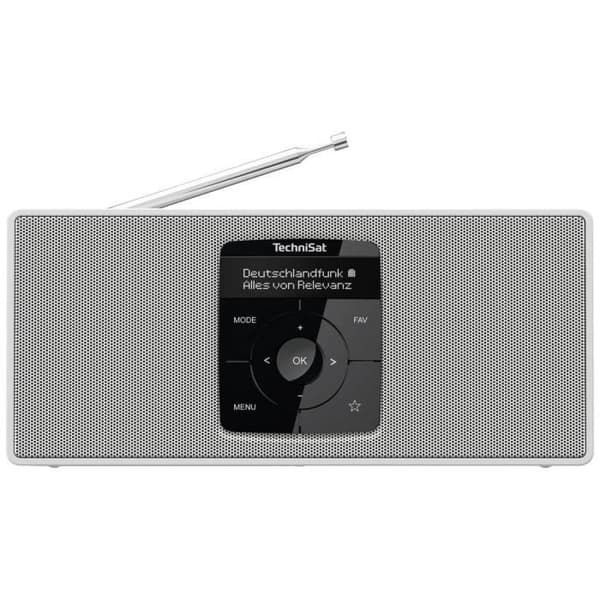 TechniSat DIGITRADIO 2 S Fickradio DAB+, FM Bluetooth, DAB+, FM-larmfunktion, uppladdningsbar vit