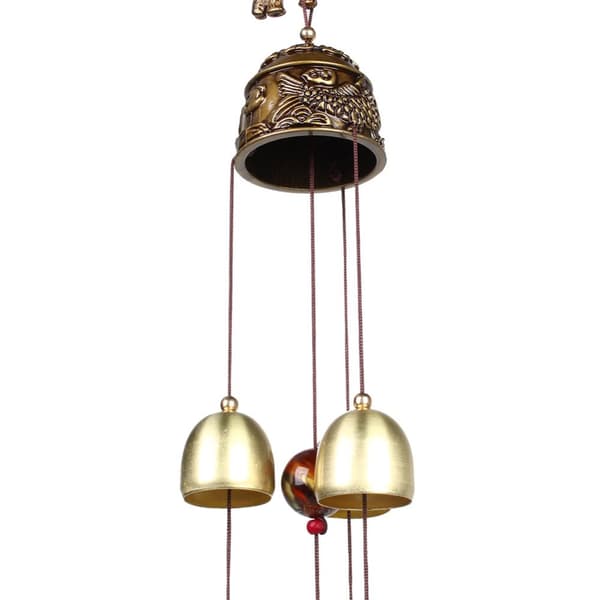 Lycka till Feng Shui Color Elephant Wind Chimes - Kinesisk heminredning