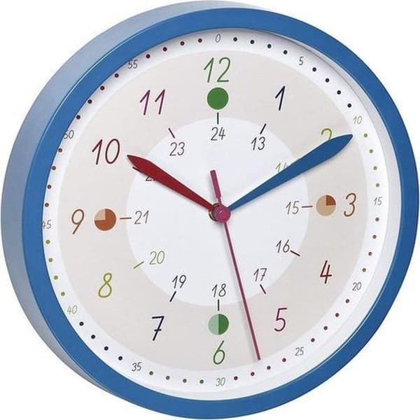 TFA Dostmann 60.3058.06.90 kvarts väggklocka 308 mm x 44 mm blå (60.3058.06.90)