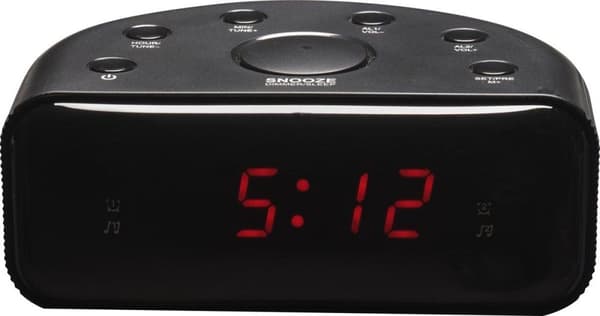 Denver Clock Radio - Snooze / Sleep-funktion - Digitalt vækkeur - FM-radio - Dobbelt vækkeur - CR430 - Sort