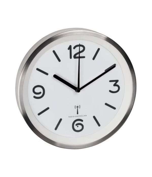 TFA-Dostmann 60.3535.02 väggklocka rund silver - vit (60.3535.02)