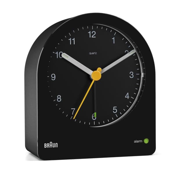 Braun BC22 Quartz Vækkeur Sort, Gul