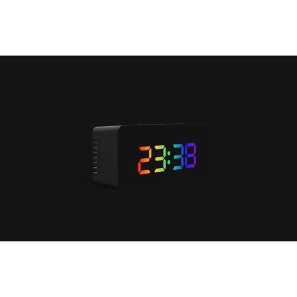 EVOOM SPEGEL RGB LED väckarklocka - Integrerad spegel