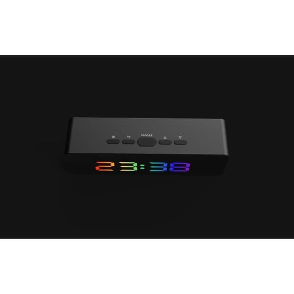 EVOOM SPEGEL RGB LED väckarklocka - Integrerad spegel