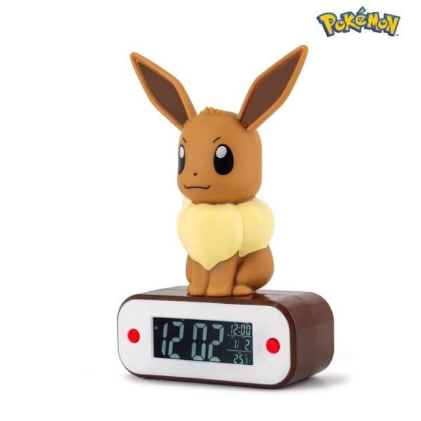 Pokémon EEVEE - vækkeur med LED-lampe med Pokémon Eevee-tema.