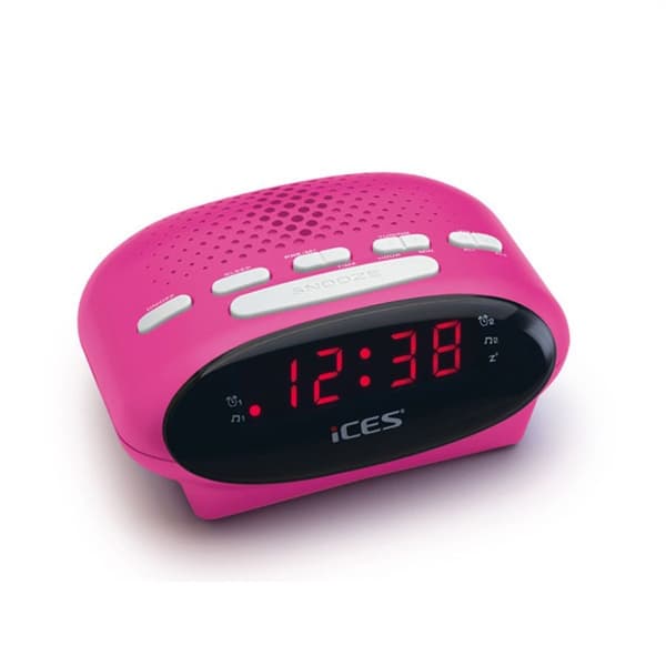 Lenco ICR-210 lyserød clockradio