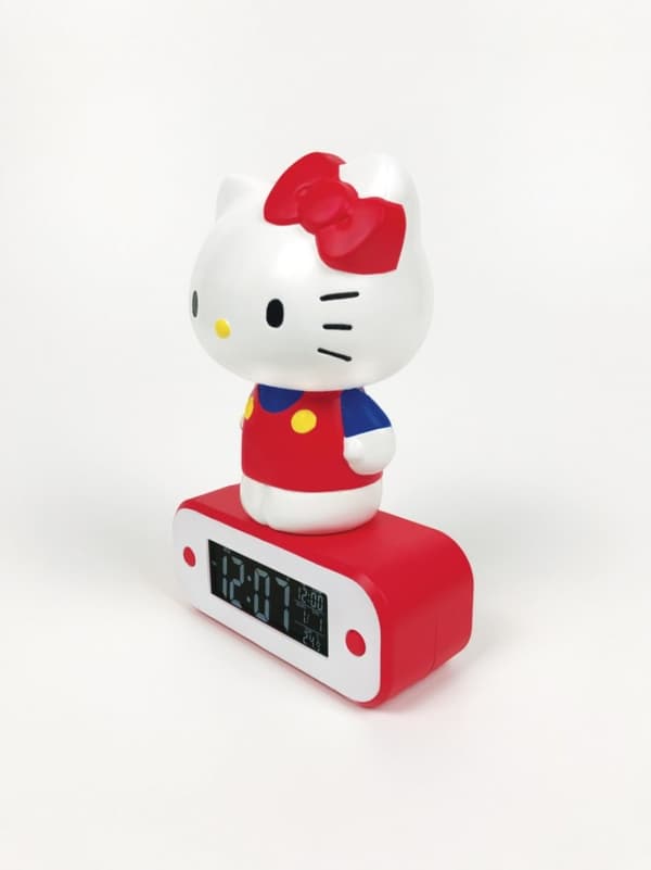 Vækkeur med LED-lampe med Hello Kitty-motiv