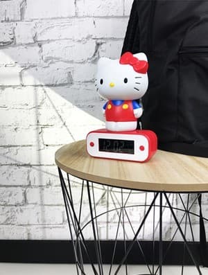 Vækkeur med LED-lampe med Hello Kitty-motiv