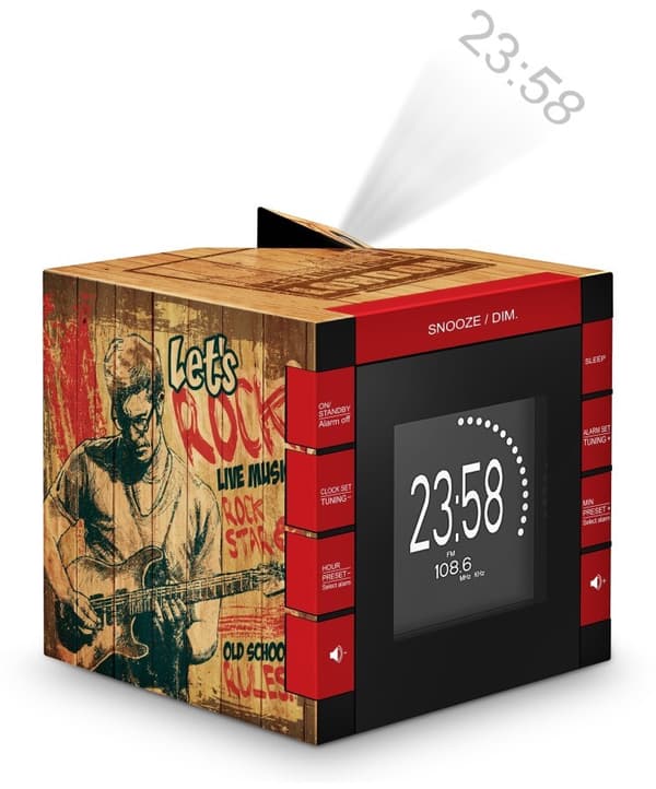 Bigben RR70PROCKWOOD - Clockradio med projektion og digital FM-tuner