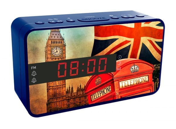 Bigben RR16FLAG - FM-klockradio med utbytbar panel KLOCKRADIO ALARM FM