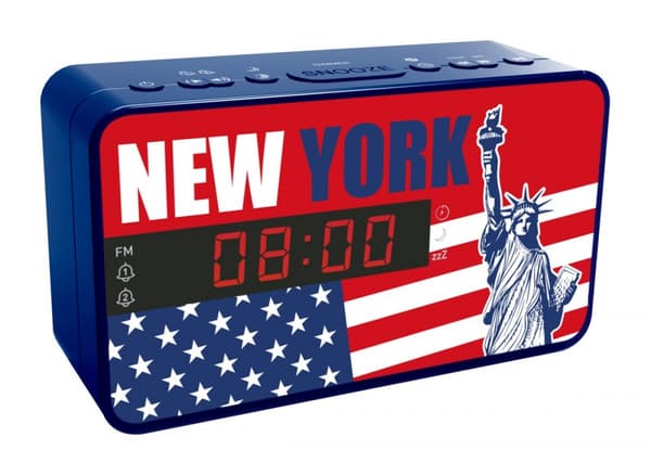 Bigben RR16FLAG - FM-klockradio med utbytbar panel KLOCKRADIO ALARM FM