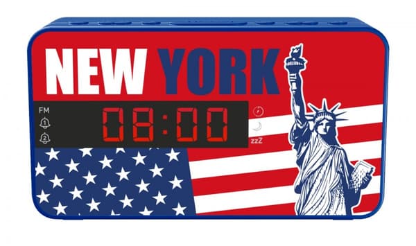 Bigben RR16FLAG - FM-klockradio med utbytbar panel KLOCKRADIO ALARM FM
