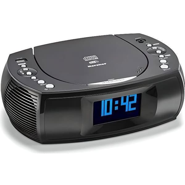 Karcher UR 1309D Klockradio med MP3-CD-spelare och Dab+-FM Radio 20 lagringsstationer - Väckarklocka med dubbla larm UR 1309