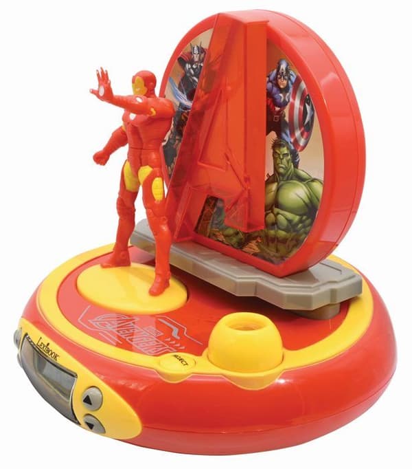 Avengers projektorklocka med 3D Iron Man och superhjälteljud
