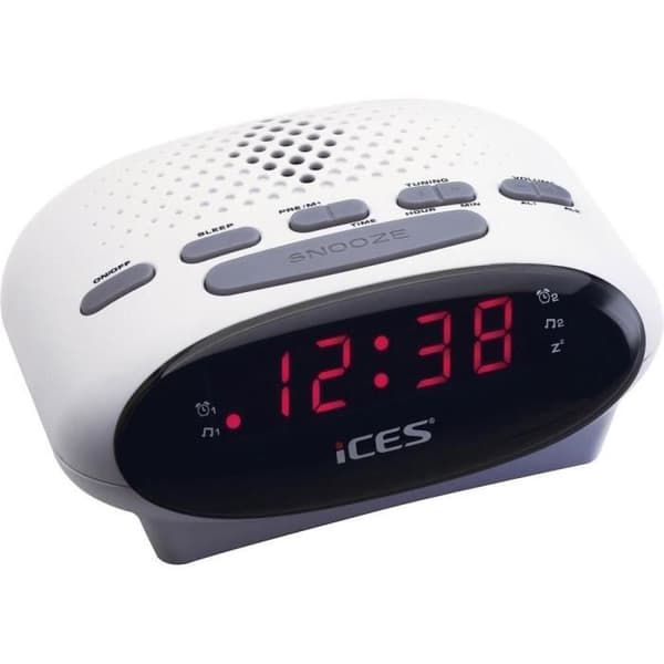 Radioväckarklocka Lenco SCD-42 - Ultraljudsvågor (FM) - Vit