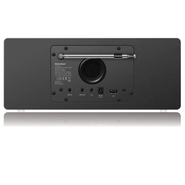 Karcher Dab 7000i Internet Radio Dab +-FM RDS - WiFi & Bluetooth - USB-anslutning - AUX-in - Väckarklocka med Dubbel Alarm Svart