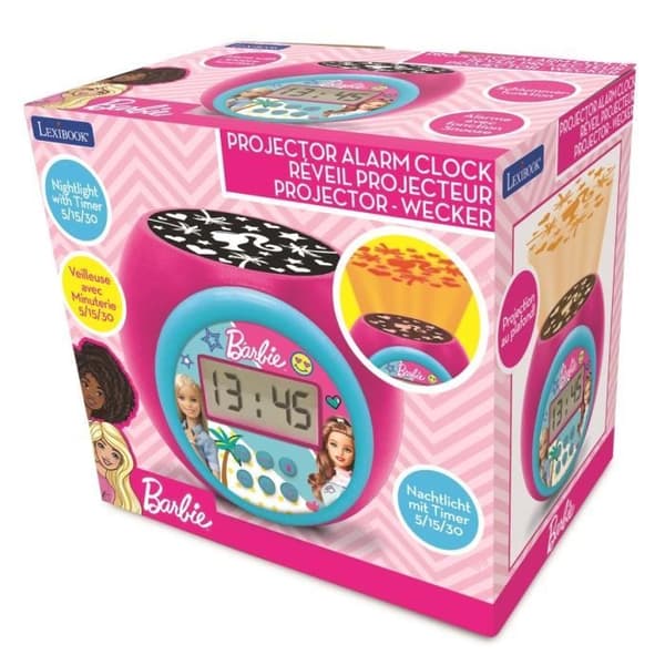 Barbie projektor väckarklocka med timer