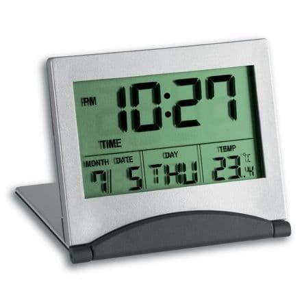 Väckarklocka TFA 98.1054 - Grå, Silver - CR 2025 - Radio-väckarklocka
