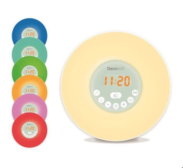 Decotech Color Dawn Simulator Alarm Clock Radio