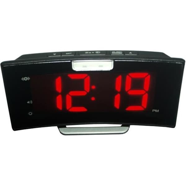 GEEMARC Wake'n'Shake Curve hörselskadad väckarklocka - Stor böjd display