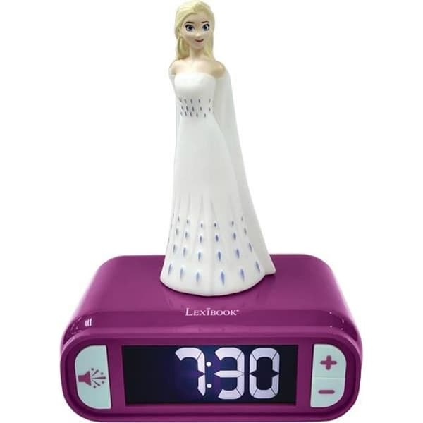 Väckarklocka med 3D-nattljus, Frozen Elsa-design och ljudeffekter