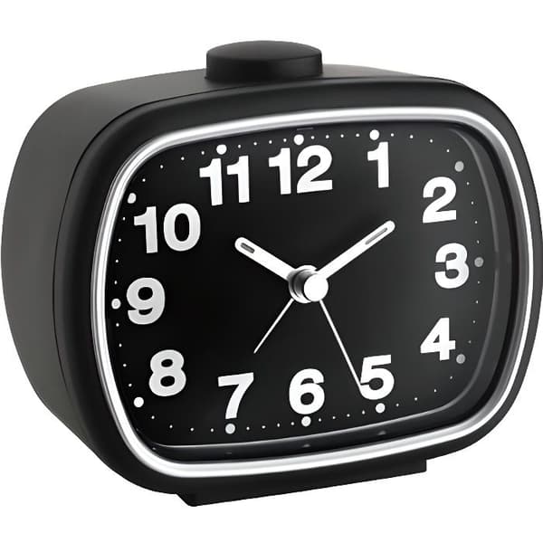 Väckarklocka - TFA Dostmann - 60.1017.01 - Svart - LR14 batteriströmförsörjning - Elegant design
