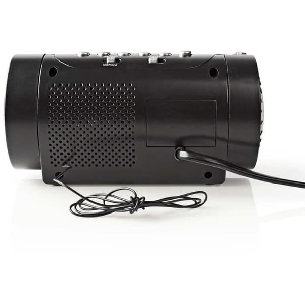 Nedis digital klockradio - LED-skärm - AM/FM-projektion - 2 larm - Svart