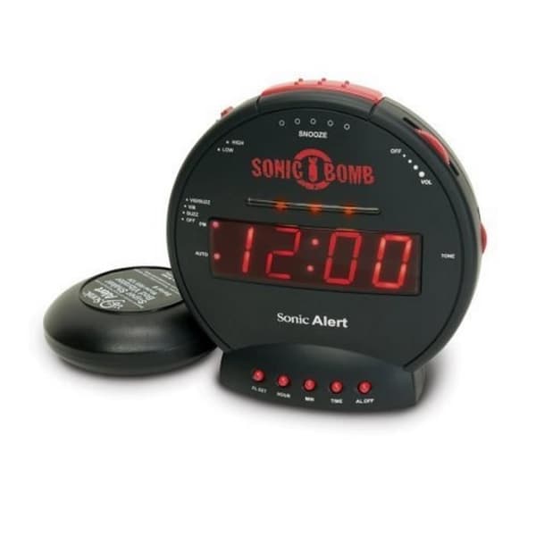 Väckarklocka - Sonic Alert - SBB500 - 85dB larm - SNOOZE - Vibrator under kudden