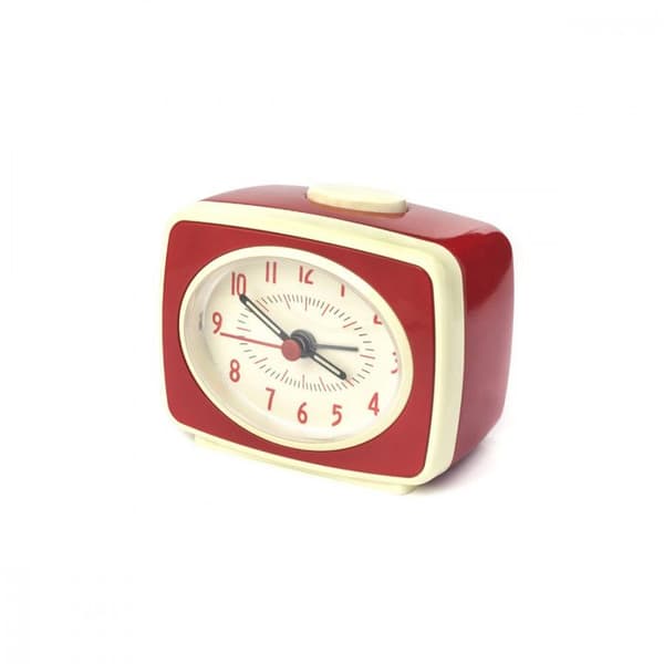 Väckarklocka - KIKKERLAND - Röd - 9,8 x 6,1 x 8,3 cm - Batteri - Rektangulär