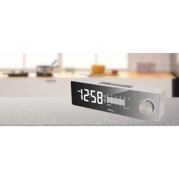 Technoline WT483 Klockradio Vit/Silver