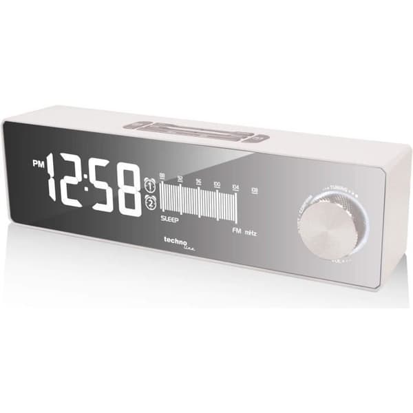 Technoline WT483 Klockradio Vit/Silver