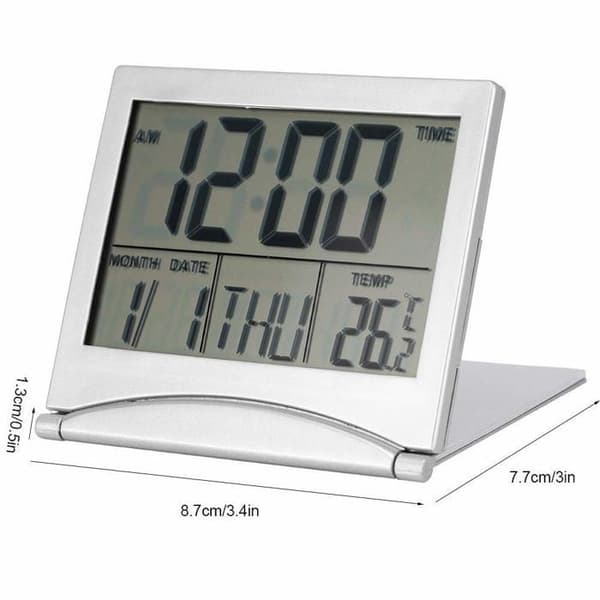Magt - WLY092306 - Väckarklocka, 1 st Bärbar hopfällbar LED digital väckarklocka Temperaturkalender Snooze för hemresor