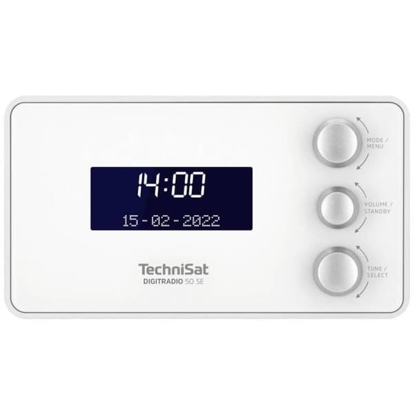 TechniSat DIGITRADIO 50 SE Klockradio DAB, DAB+, FM DAB+, FM väckarklocka funktion vit