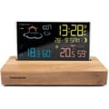 Miniatyrbild 1 av 6: Väderstationsväckarklocka - THOMSON - Mörkt trä - Temperaturdisplay, Hygrometri, Dubbelt larm, USB-C, Trådlös prob