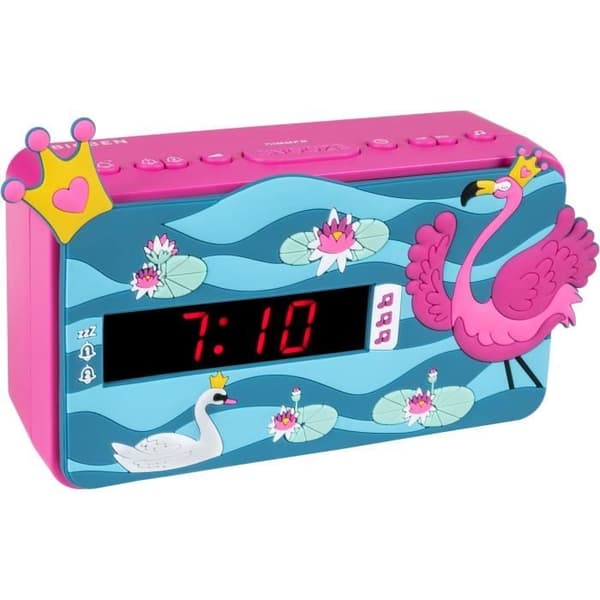 BIGBEN R15PRINCESS 3D Bluetooth-högtalare med väckarklocka, 3D-effekt, dekoration, prinsessa