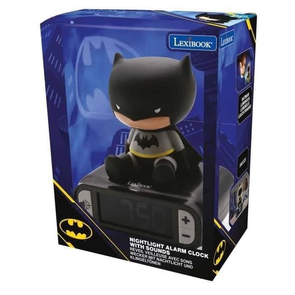 LEXIBOOK Digital Natlys Vækkeur - Batman - 3D Lys og Lyd - Sort - Børne