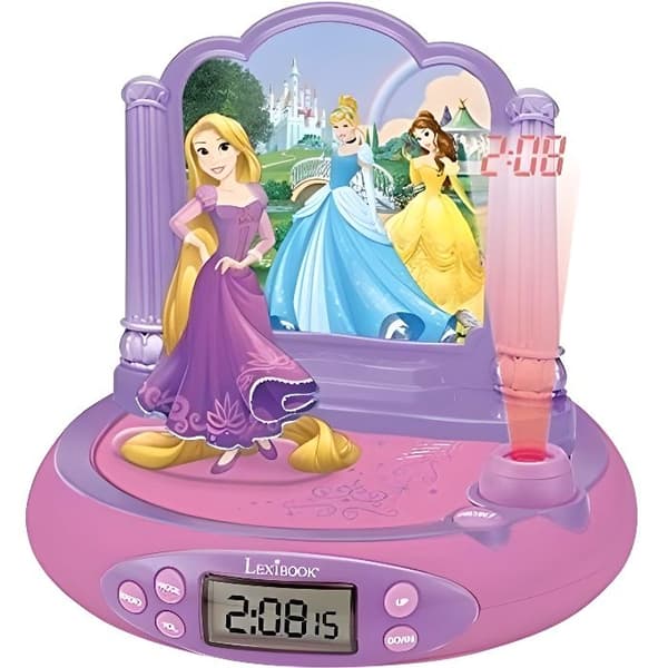LEXIBOOK - DISNEY PRINCESS - Barnväckarradio med projektionsbilder