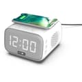 Miniatyrbild 1 av 6: Väckarklocka Laddare Högtalare - EVOOM - EV304601 - Vit med Trådlös Laddare och Inbyggd Högtalare