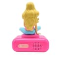 Miniatyrbild 2 av 5: Digital väckarklocka med stark nattlampa. 3D-Barbie och ljudeffekter