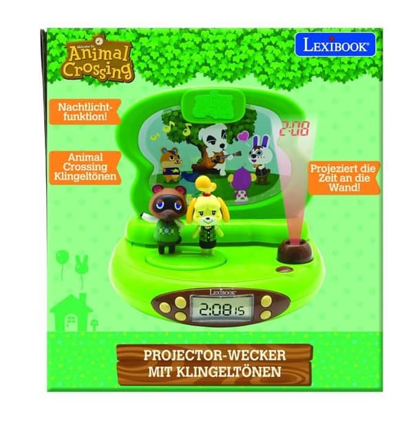 Animal Crossing - 3D-projektor väckarklocka med ljud