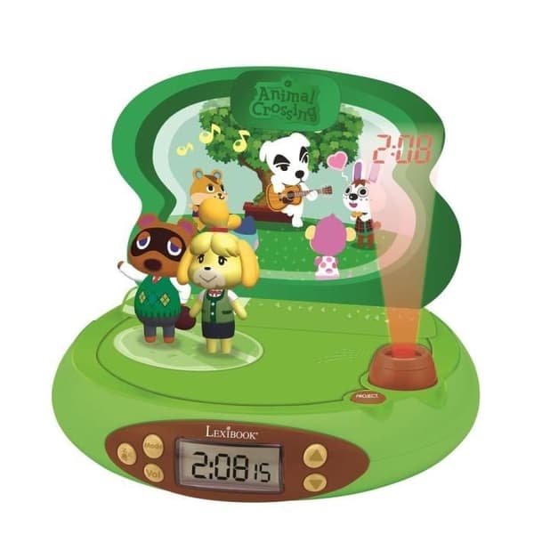 Animal Crossing - 3D-projektor väckarklocka med ljud