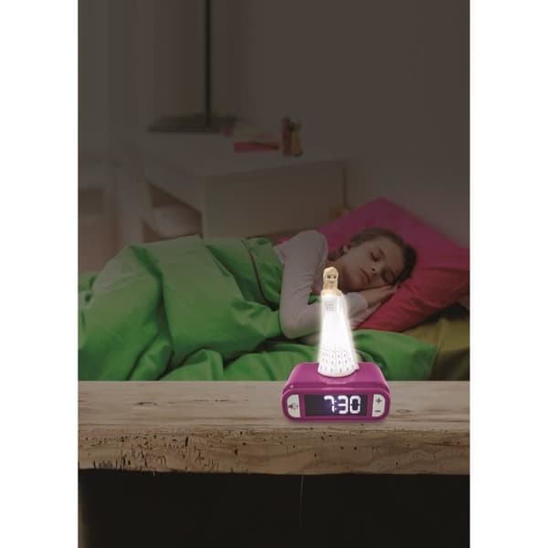LEXIBOOK Digital nattlampa väckarklocka - Frost 2 - 3D-ljus och ljud - Vit och lila - Barn