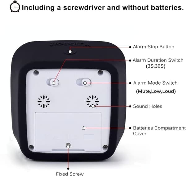 OBOSOE Visuell Timer för Klassrum & Barn - 60 minuter,Justerbar Volym, 10x10 cm