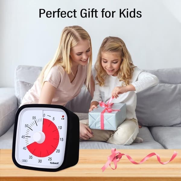 OBOSOE Visuell Timer för Klassrum & Barn - 60 minuter,Justerbar Volym, 10x10 cm