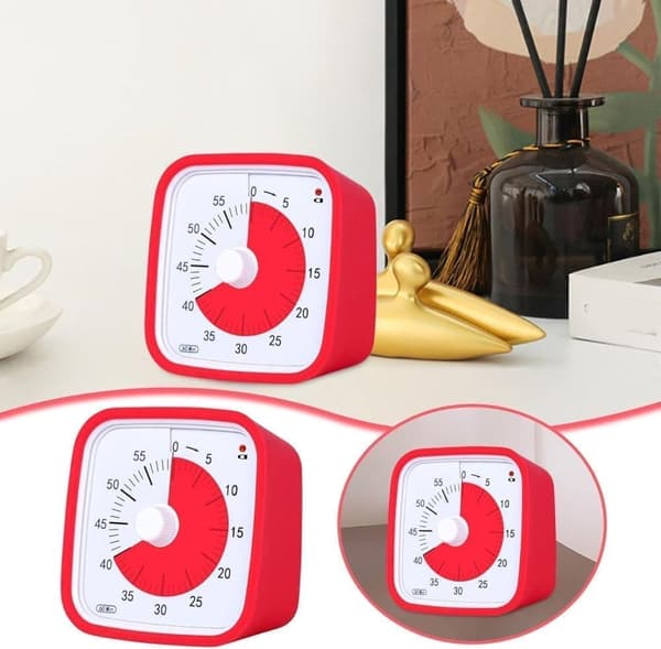 OBOSOE Visuell Timer för Klassrum & Barn - 60 minuter,Justerbar Volym, 10x10 cm