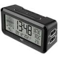 Miniatyrbild 1 av 3: TFA Dostmann 60.2562.01 radiostyrd väckarklocka svart, silver 2 alarmtimmar